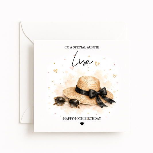 Sun Hat Birthday Card