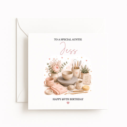 Pottery Birthday Card