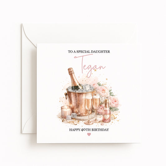 Champagne Bucket Birthday Card