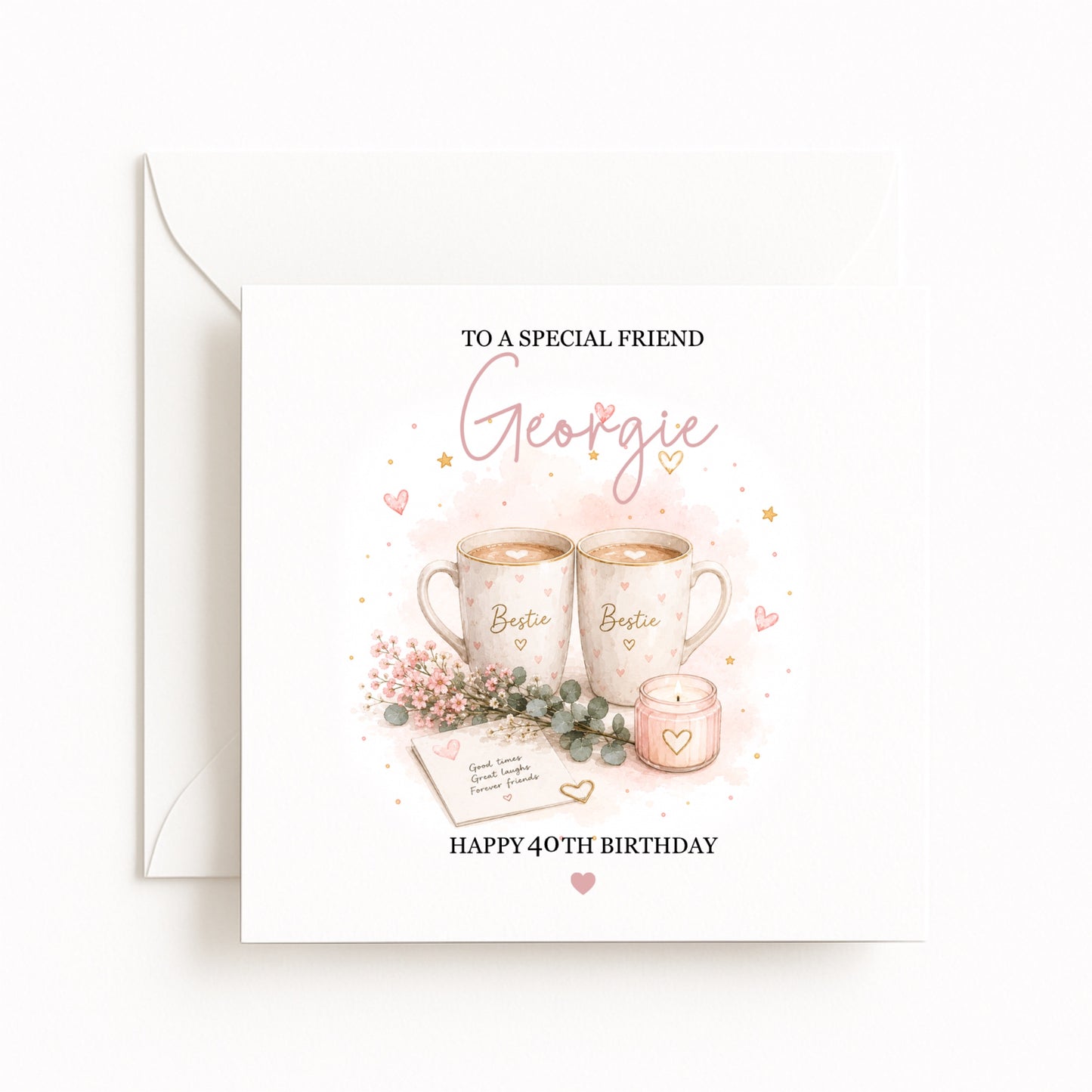 Bestie Mugs Birthday Card